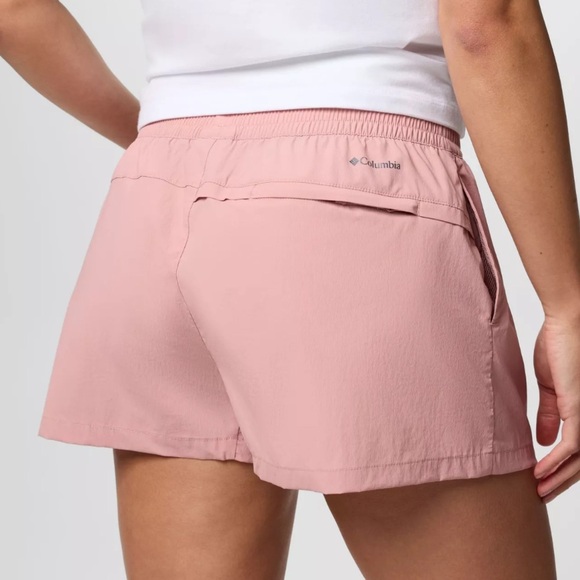 Columbia Boundless Trek Active Shorts (Set of 2) Women's Size XL Pink and Green. - Picture 4 of 5